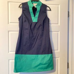 Sail to Sable Blue/Green Block Dress